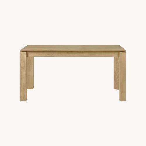 Used Ethnicraft Oak Dining Table Extends 71.5-110.5 in for sale on AptDeco