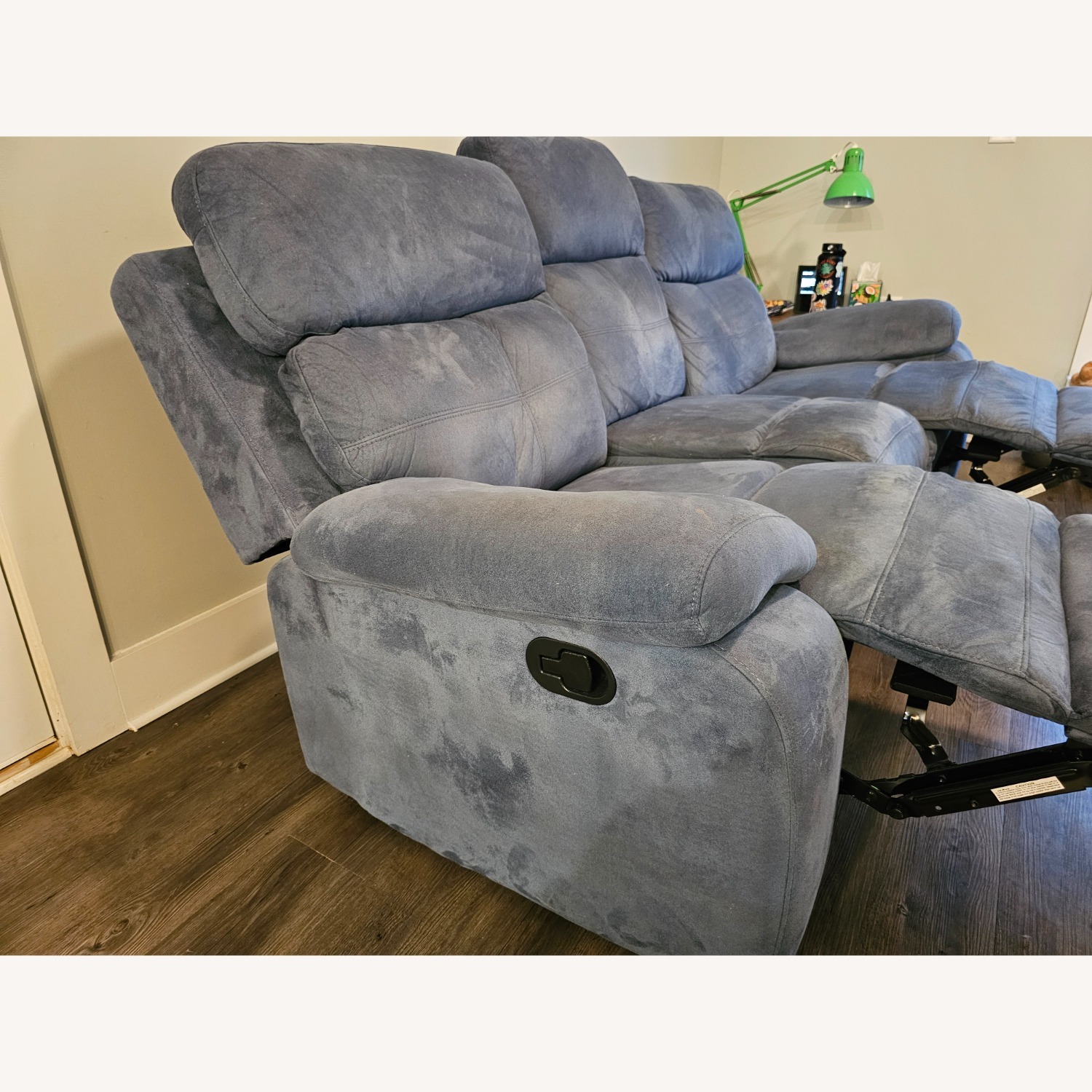 Rooms To Go Corinne Blue 3+ Seater Sofa - image-3