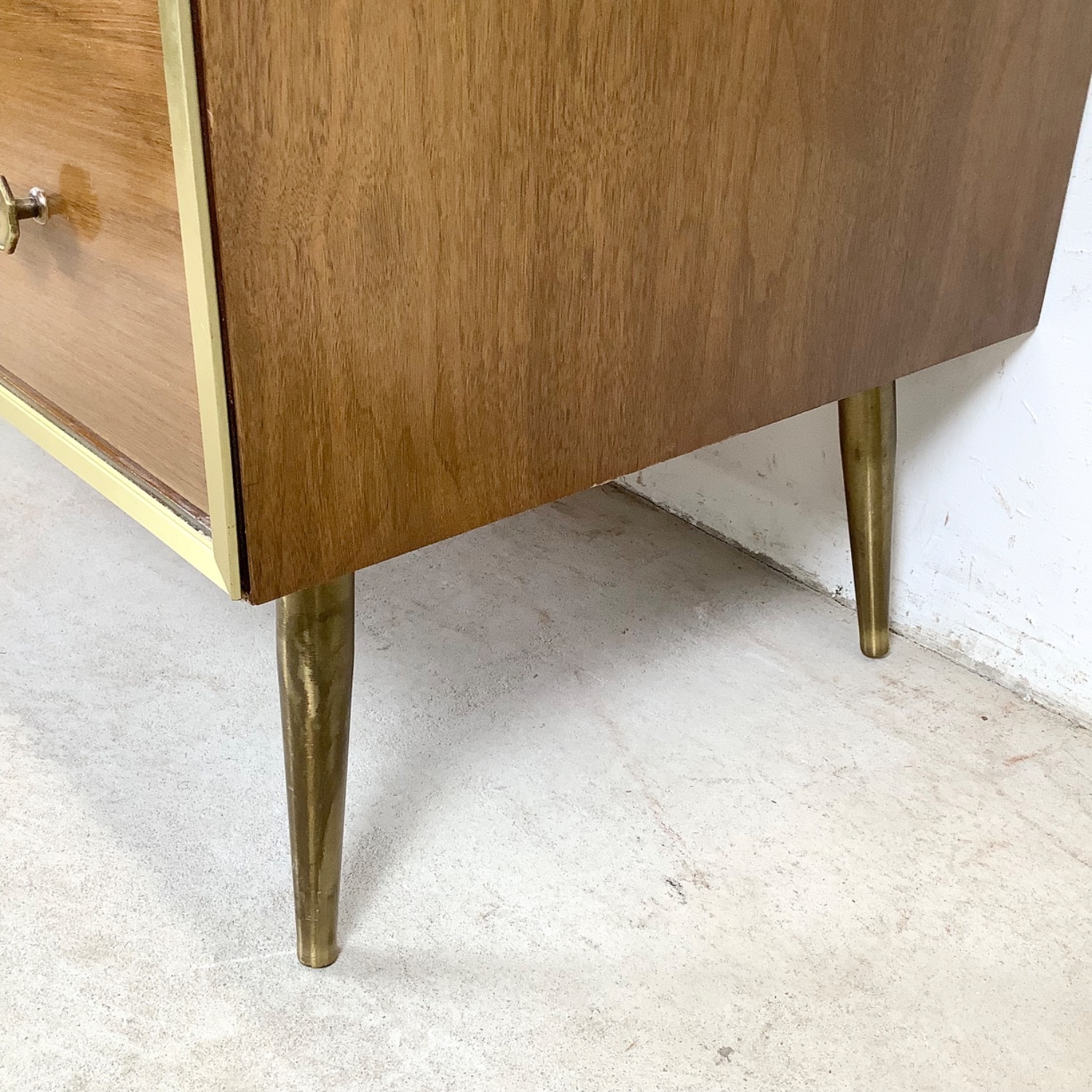 Mid-Century Three Drawer Dresser w/ Brass Legs - image-15