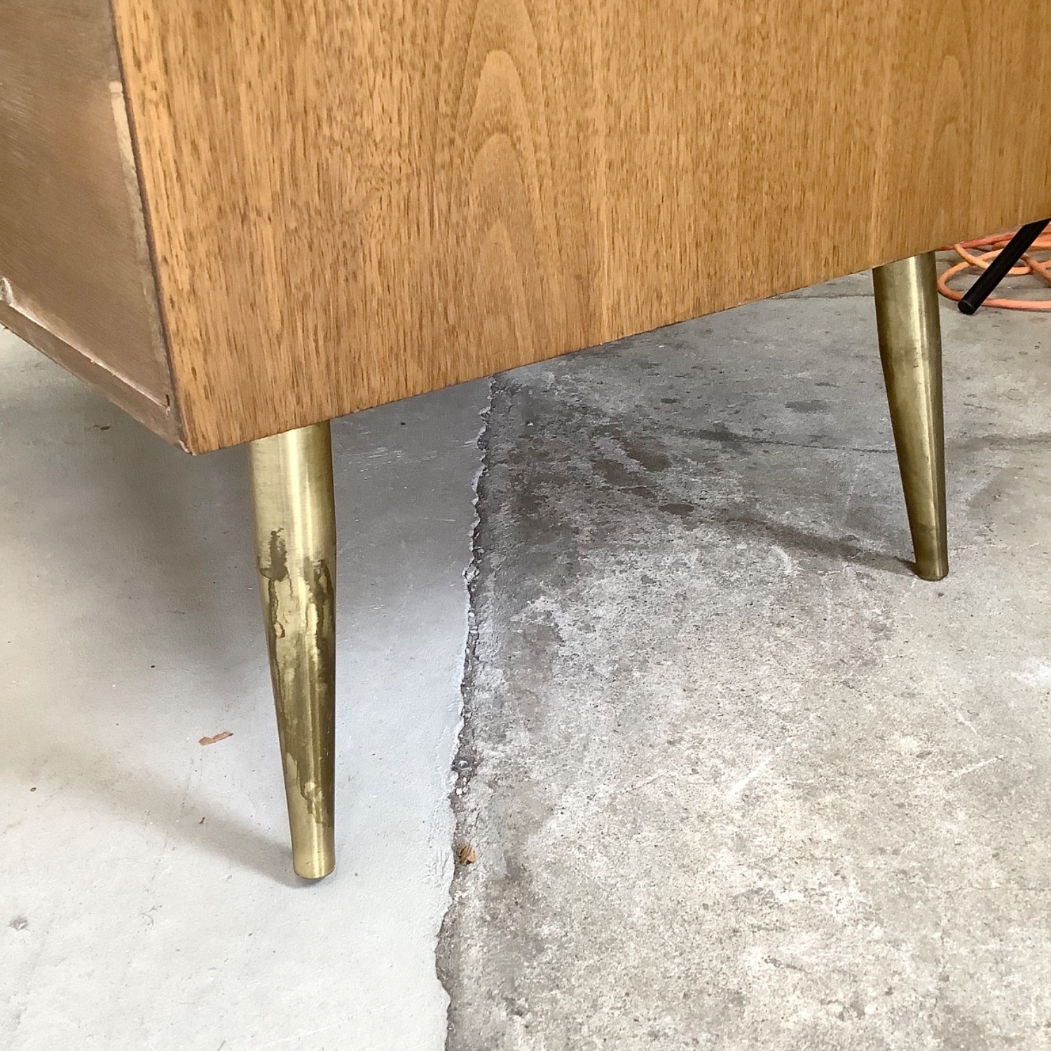 Mid-Century Three Drawer Dresser w/ Brass Legs - image-9