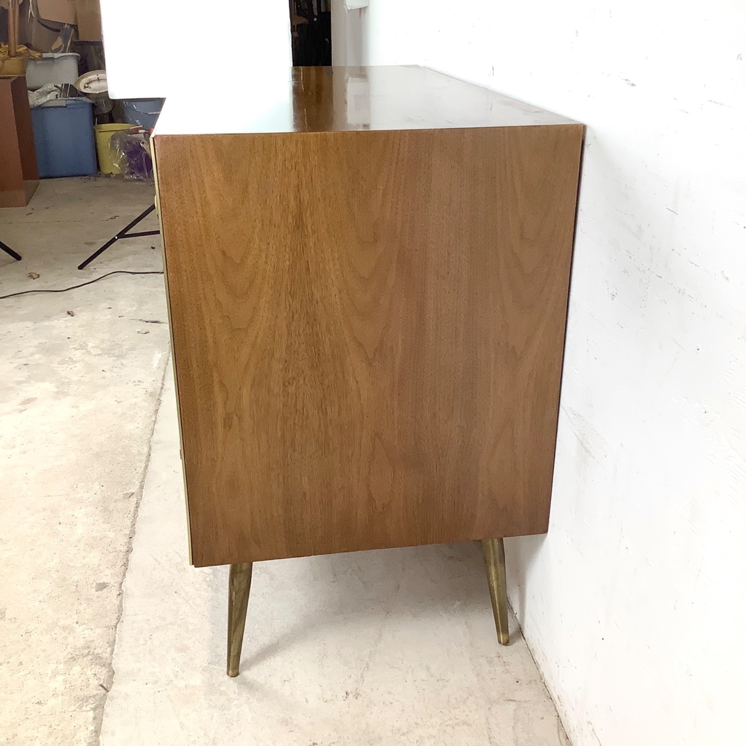 Mid-Century Three Drawer Dresser w/ Brass Legs - image-4