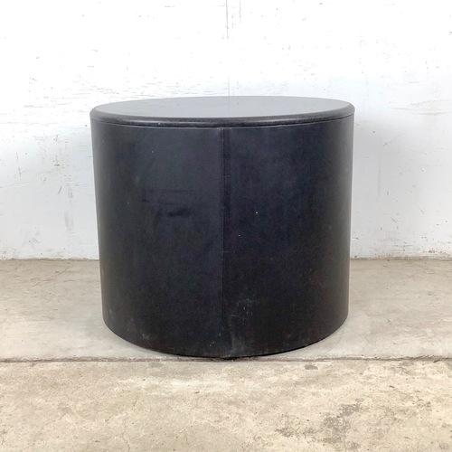 Used Vintage Modern Drum Side Table for sale on AptDeco