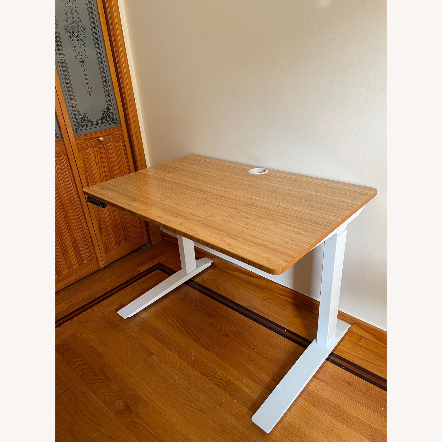 Herman Miller Jarvis By Fullly Light Brown Bamboo Desk - image-1