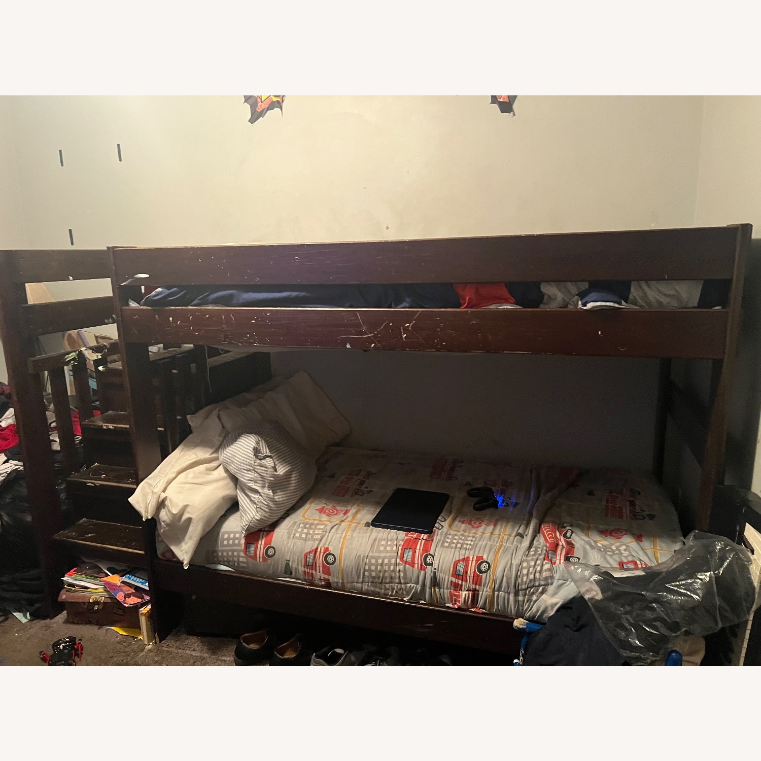 Dark Brown Bunk Bed - image-1