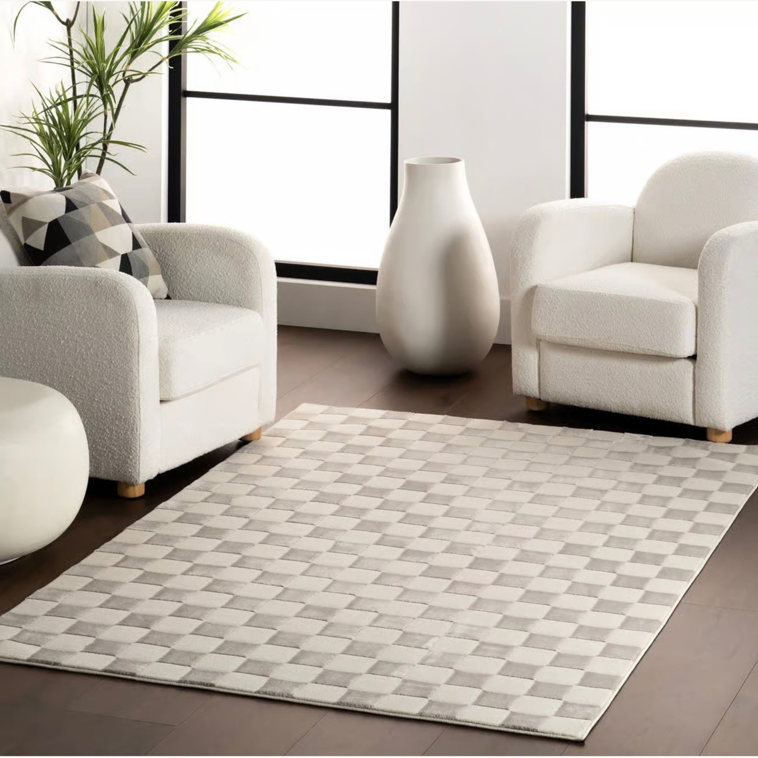 Rugs USA Cape May Plush Textured Washable Rug | Cream - 9' 9' x 12' - image-1