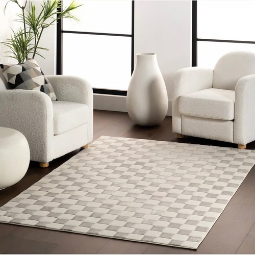 Used Rugs USA Cape May Plush Textured Washable Rug | Cream - 9' 9' x 12' for sale on AptDeco