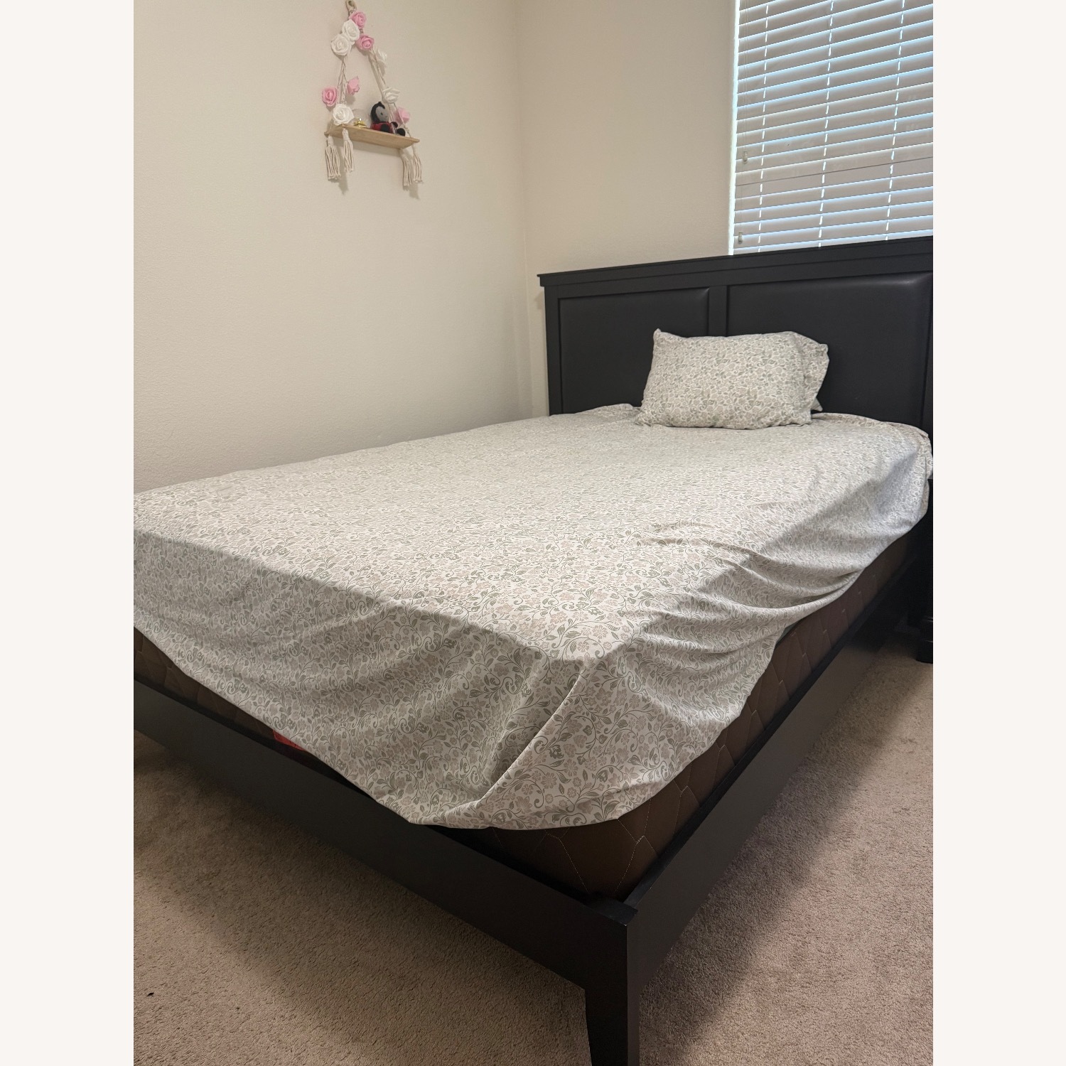 Davis Cabinet Company Dark Brown Wood Queen Bed - image-3