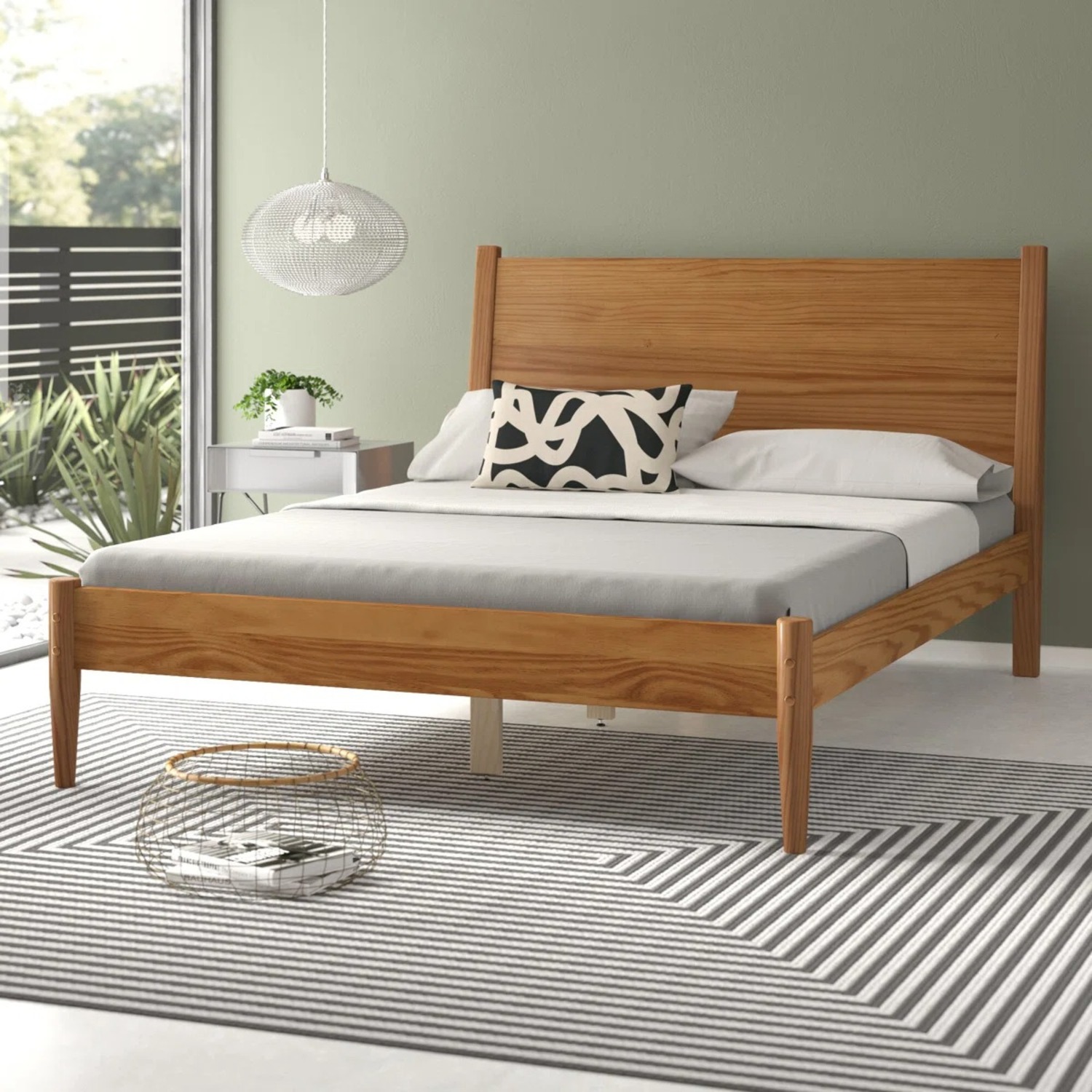 AllModern Natural Wood Queen Bed - image-1