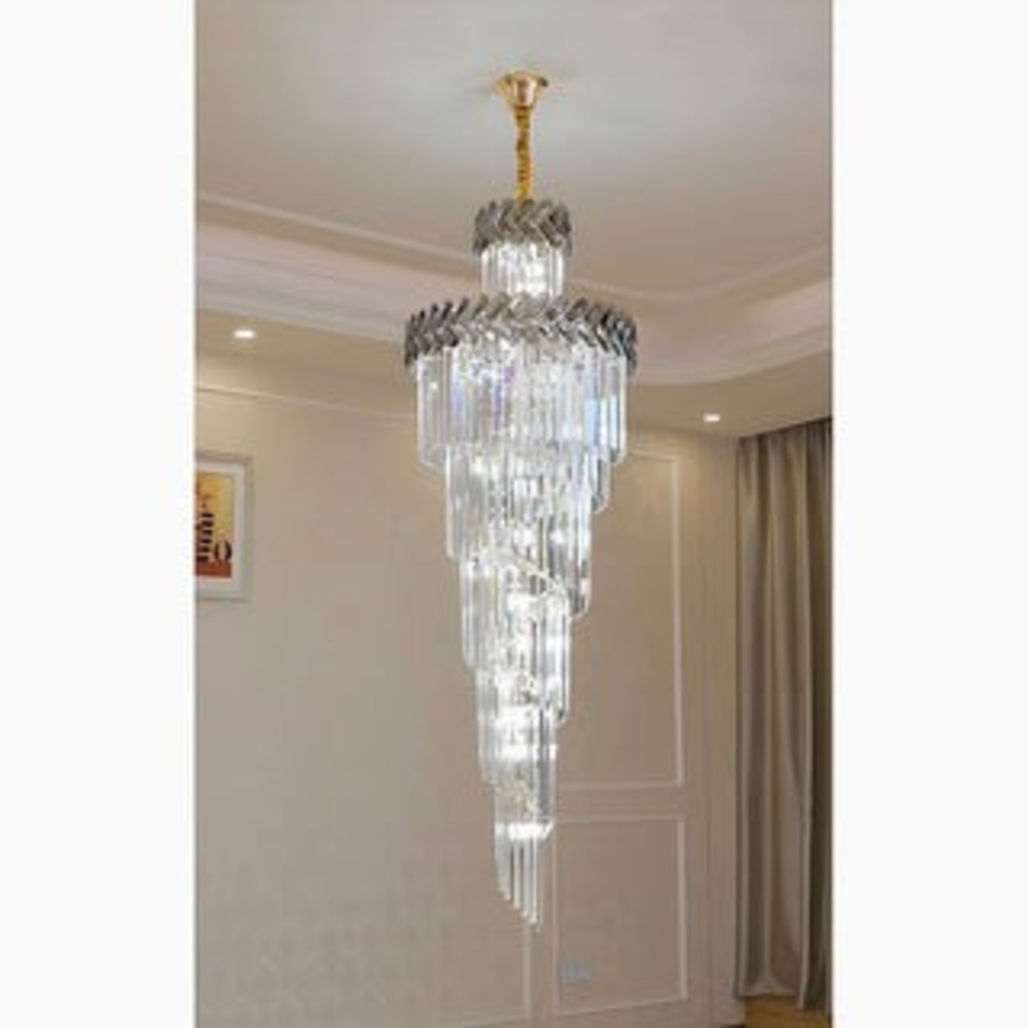 Large Luxury Crystal Chandelier - image-5