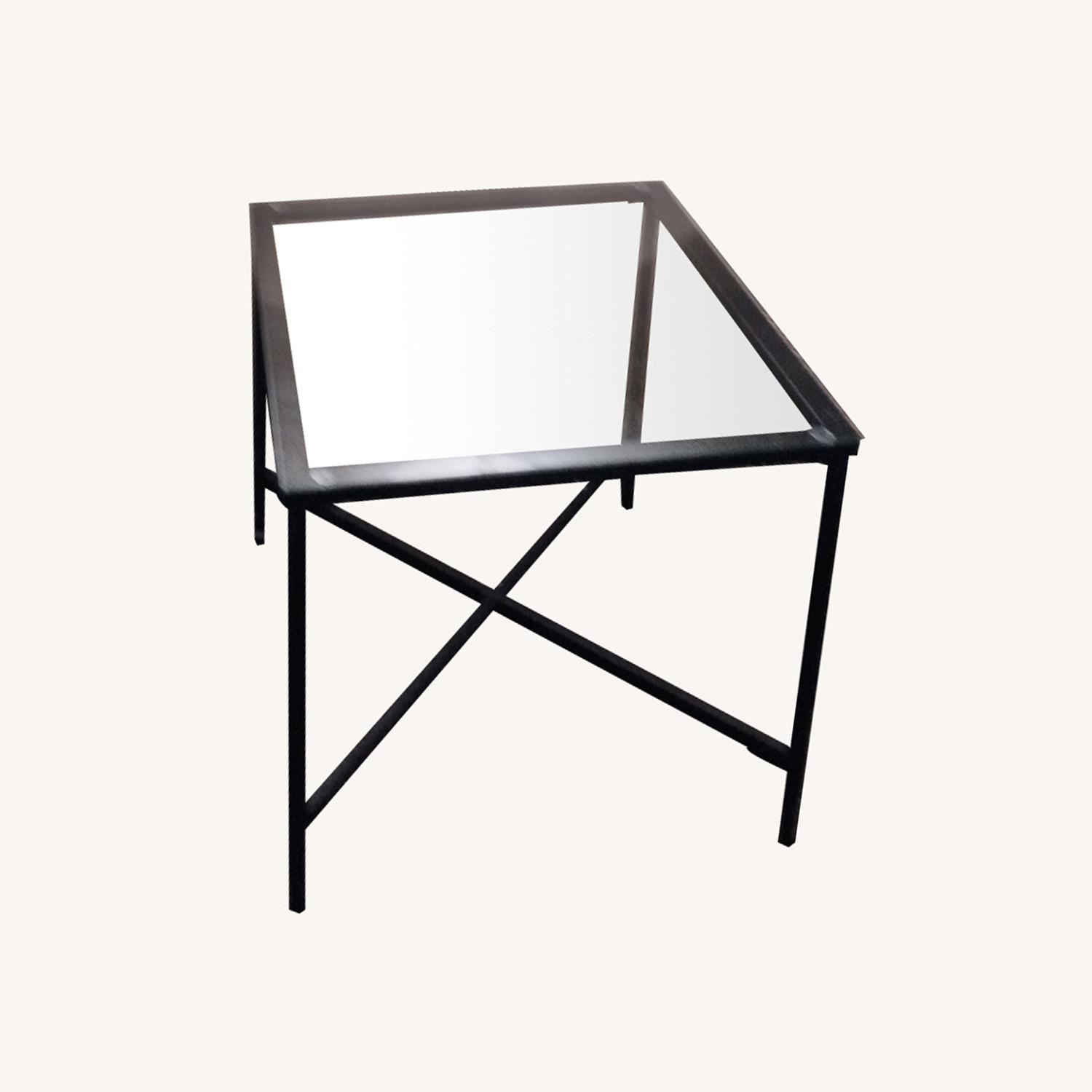 Black Glass Side Tables - image-0
