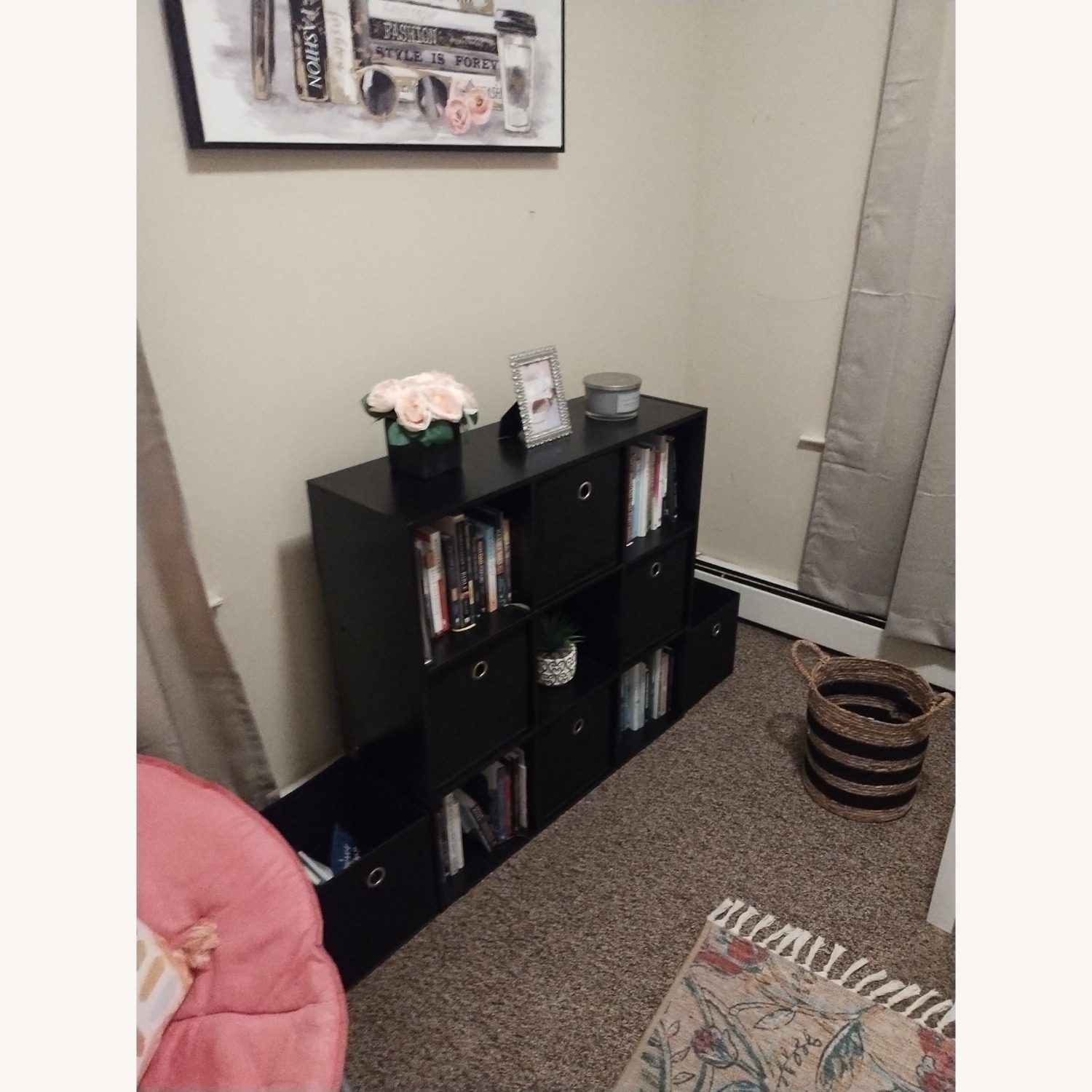 Black Wood Bookcase - image-2