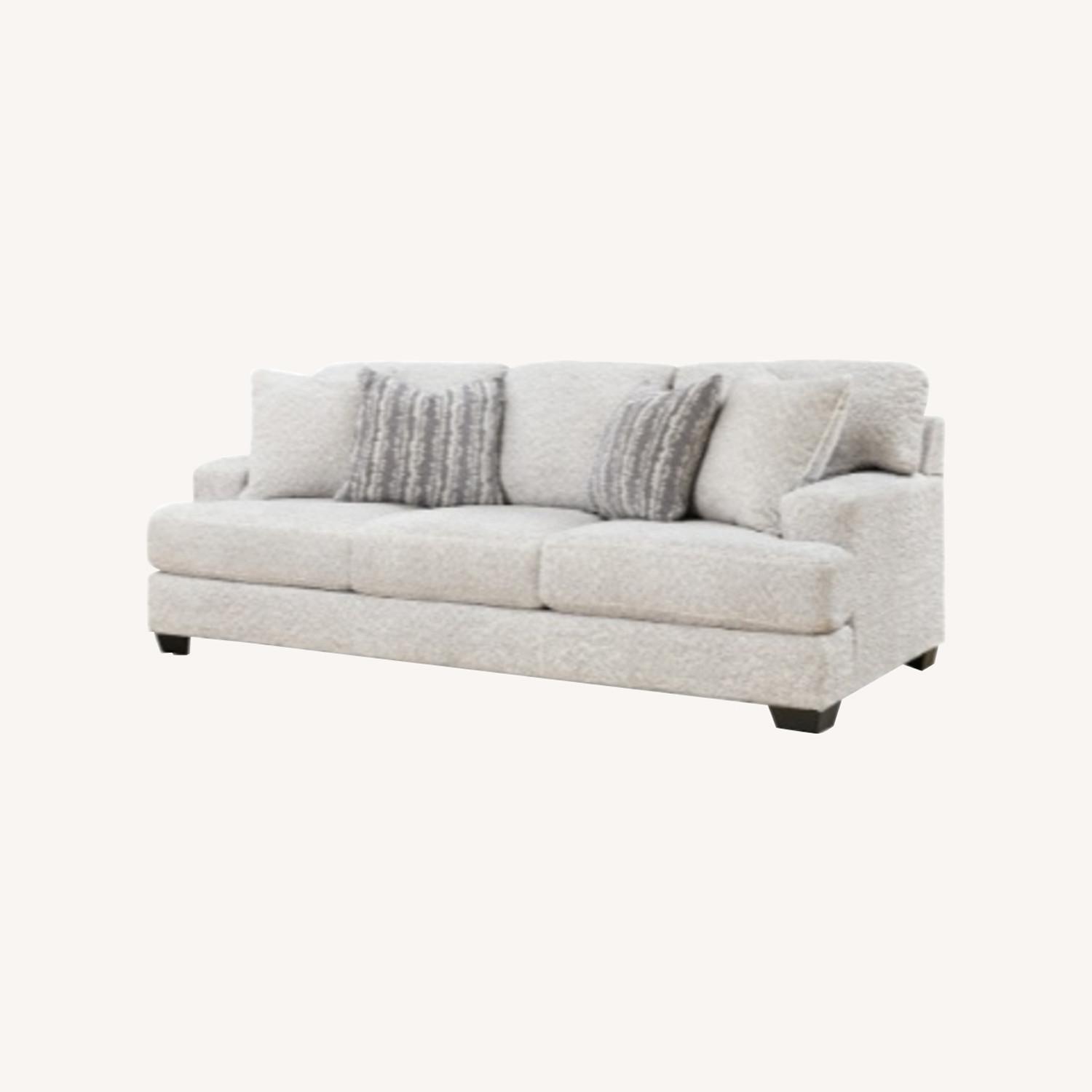 Ashley Brebryan Grey Sofa with Pillows - image-0