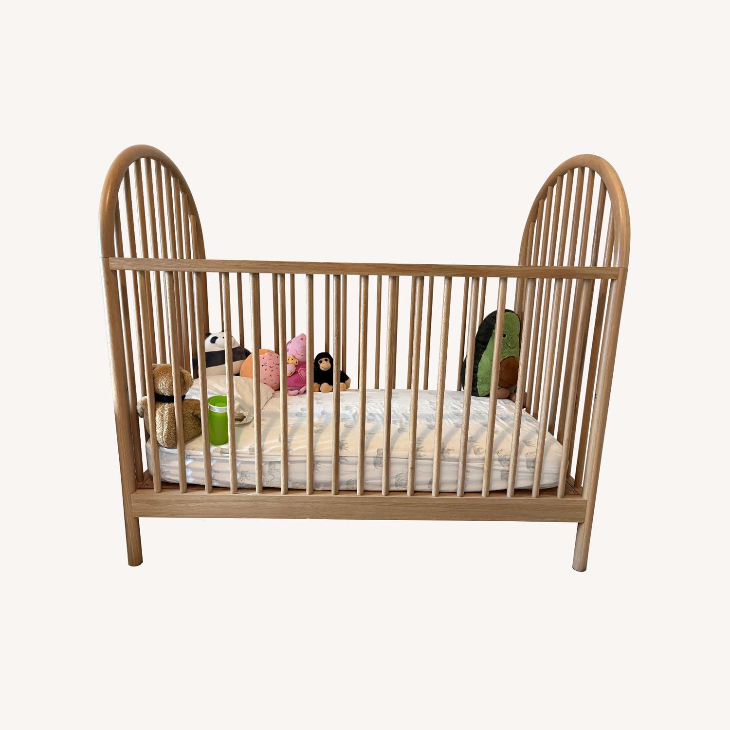 Crate & Kids Leanne Ford Natural Wood Crib - image-0