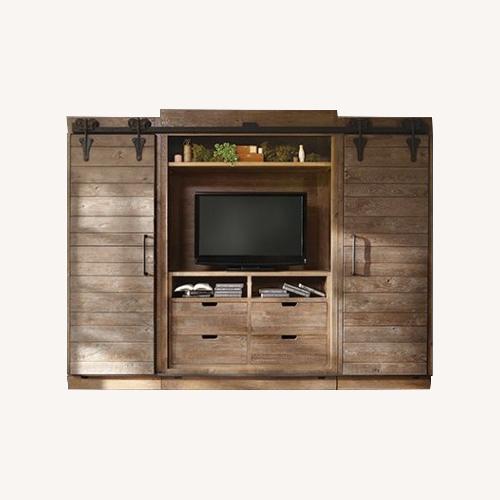 Used Arhaus Bowman Black Wood Wall Unit for sale on AptDeco
