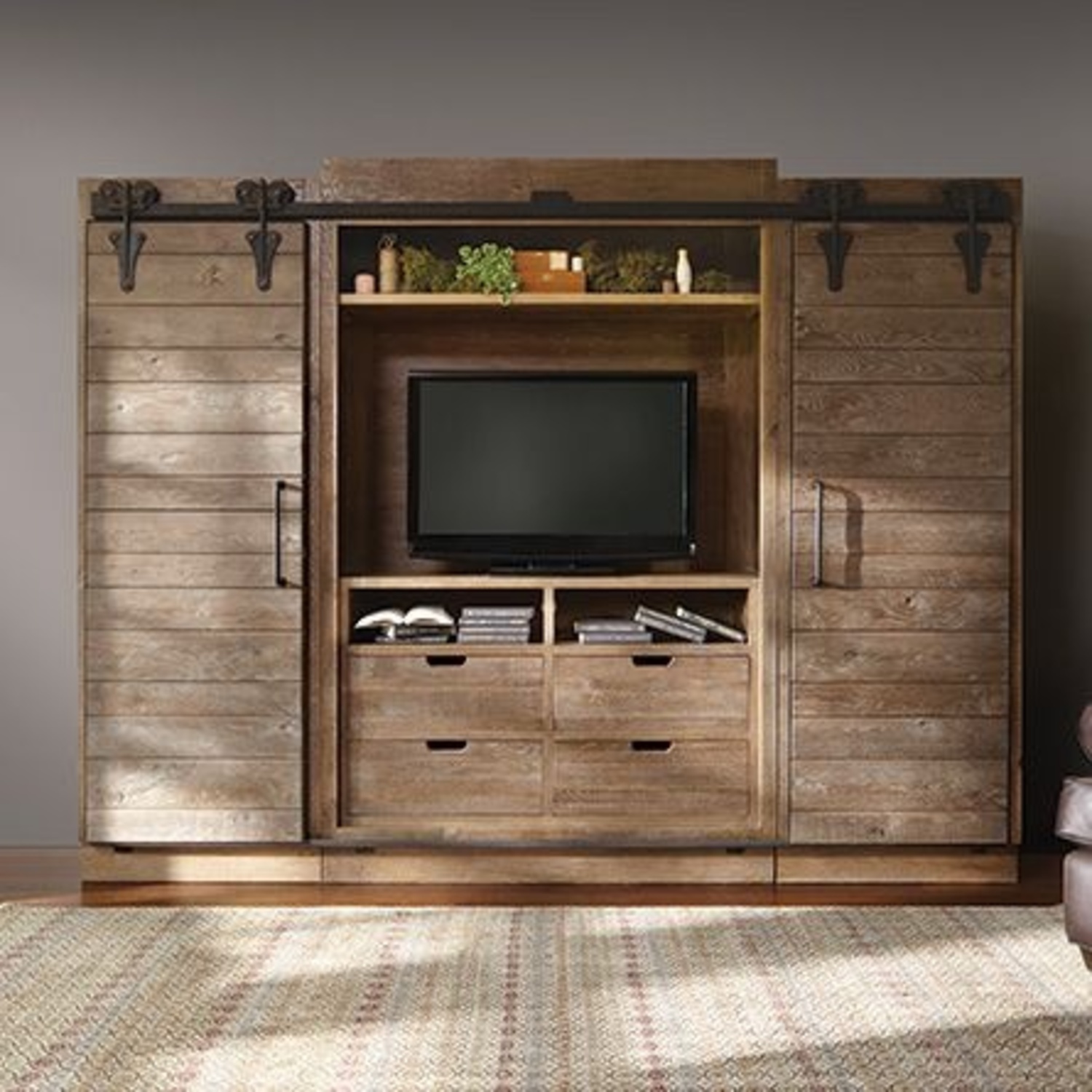 Arhaus Bowman Black Wood Wall Unit - image-6