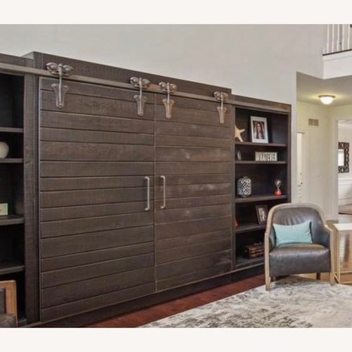 Used Arhaus Bowman Black Wood Wall Unit for sale on AptDeco
