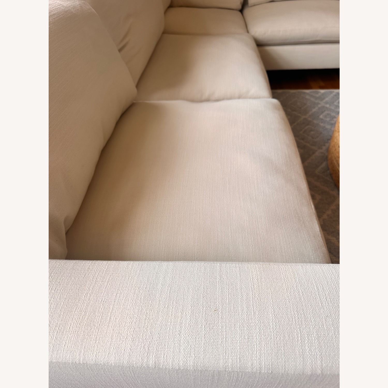 West Elm White 3-piece L- shaped Sectional Sofa - image-3