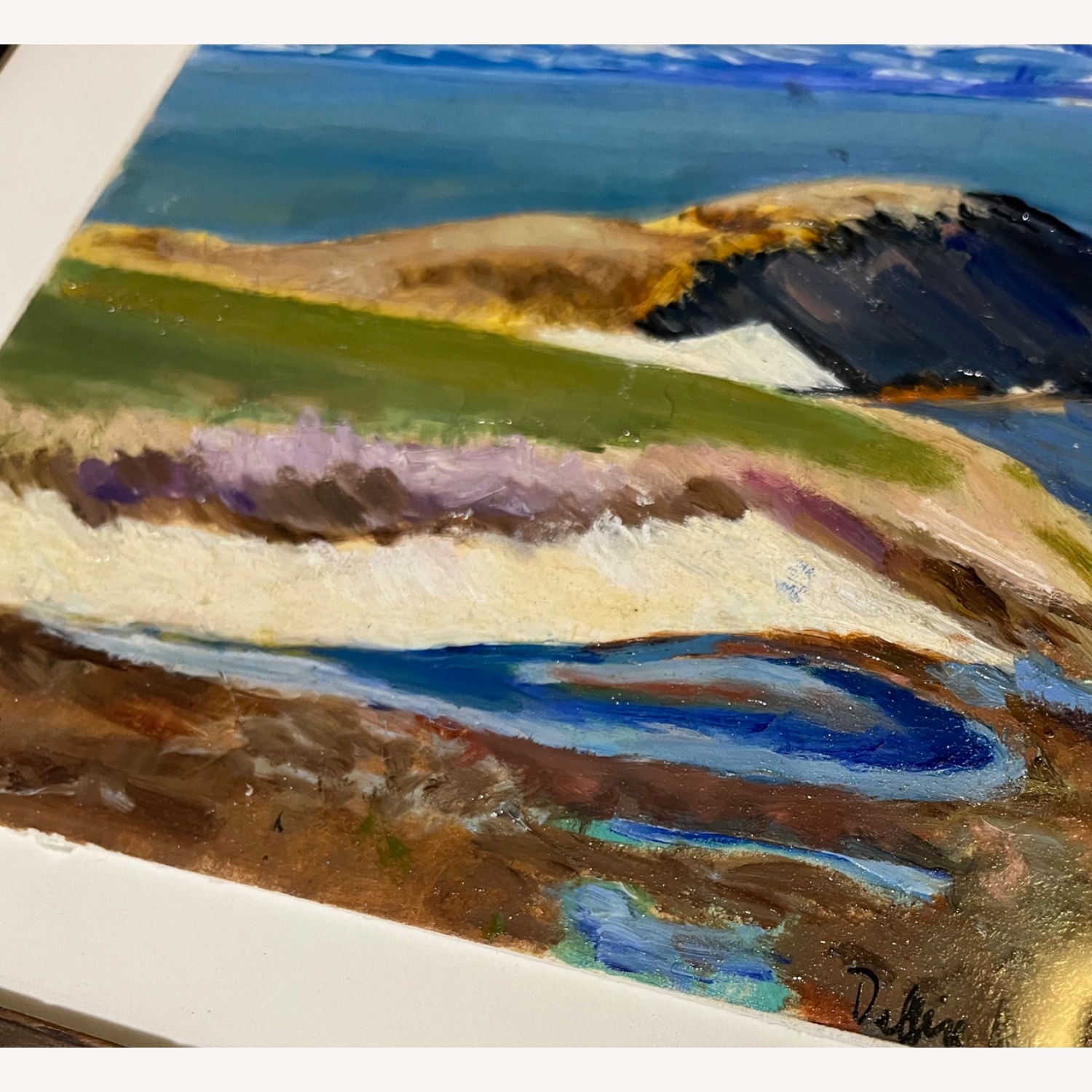 Vintage Landscape Painting Oil on Board Framed - image-7