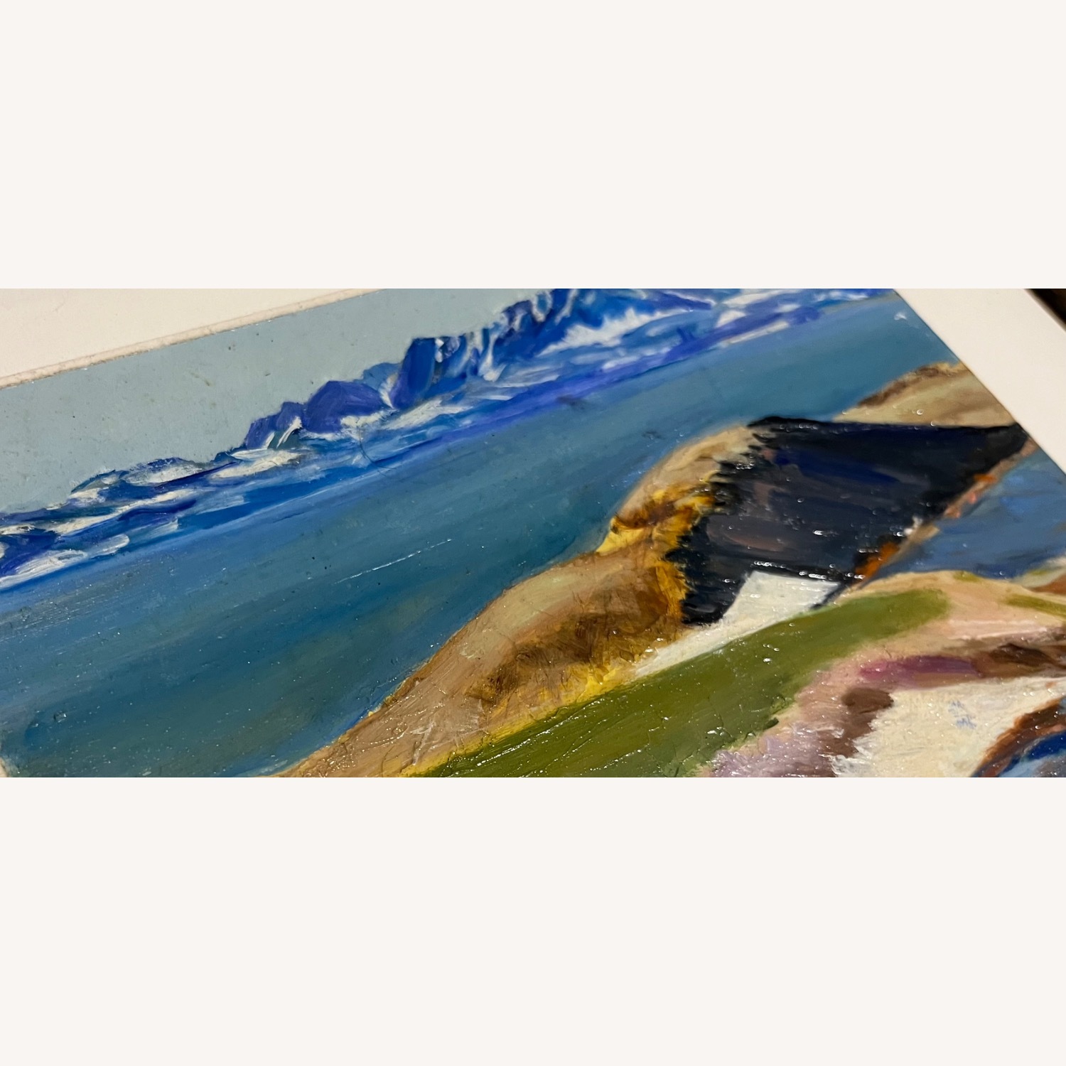 Vintage Landscape Painting Oil on Board Framed - image-6