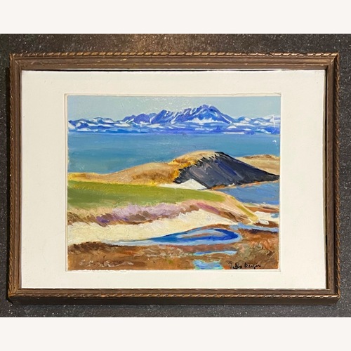 Used Vintage Landscape Painting Oil on Board Framed for sale on AptDeco
