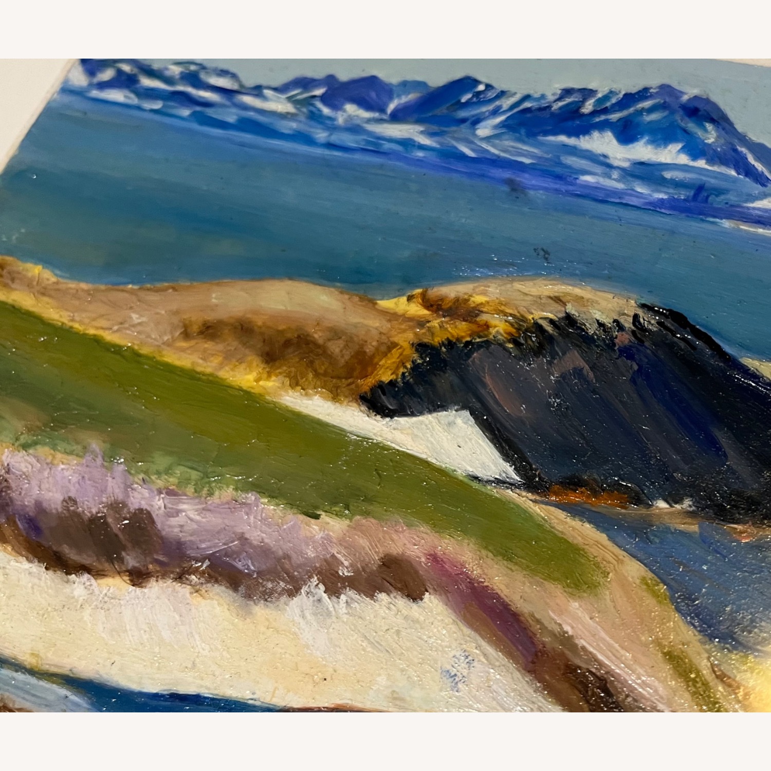 Vintage Landscape Painting Oil on Board Framed - image-2