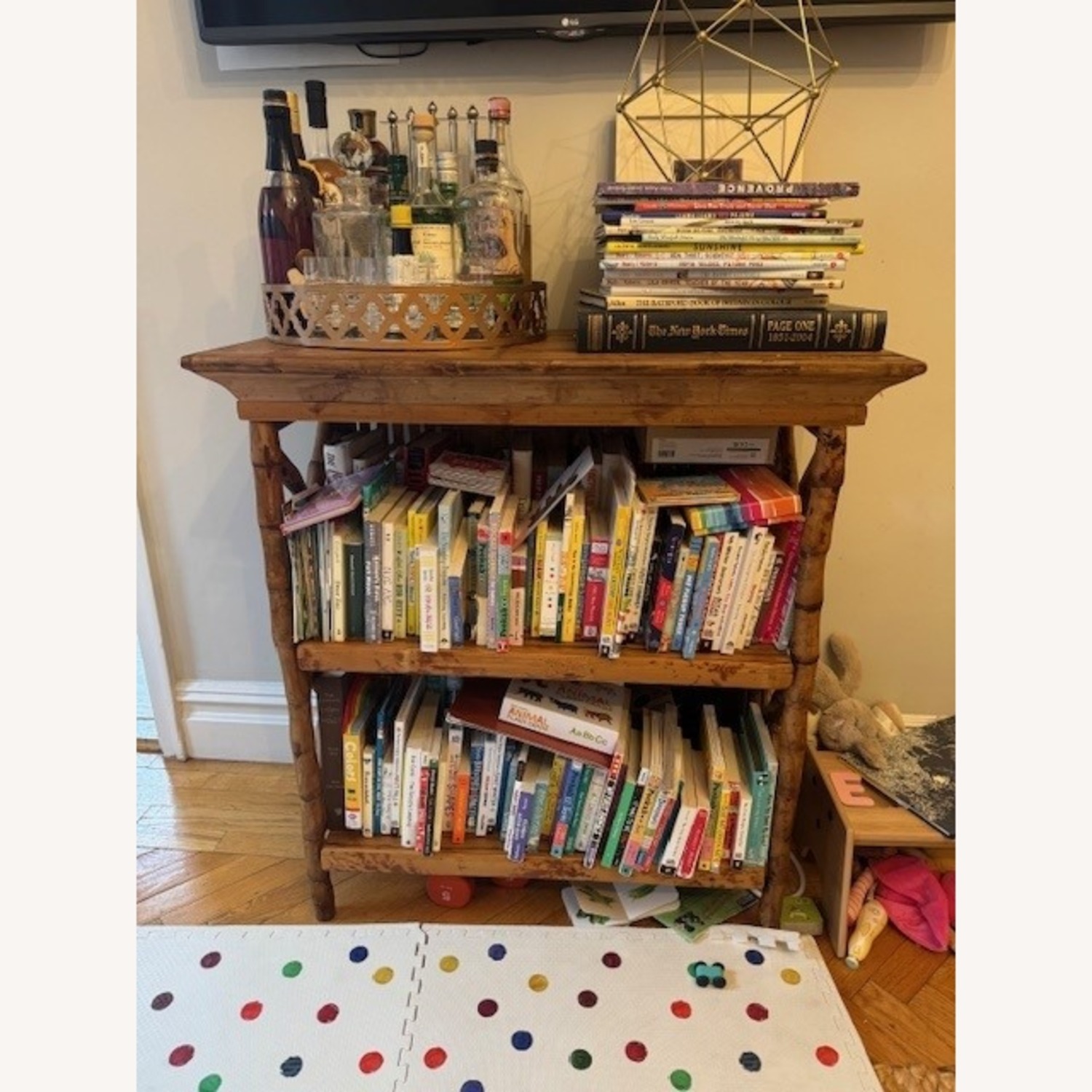 Faux Bamboo TV Console / Bookshelf - image-5