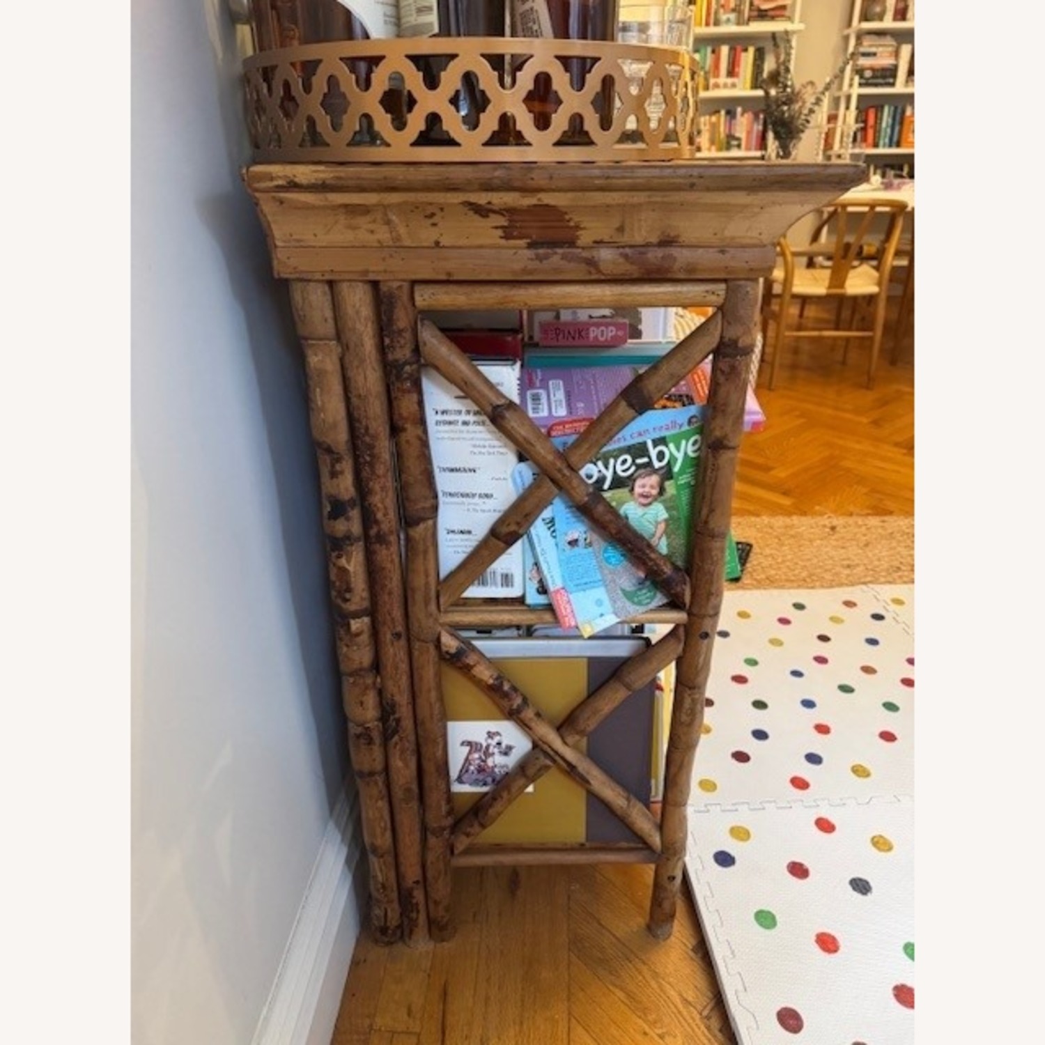 Faux Bamboo TV Console / Bookshelf - image-2