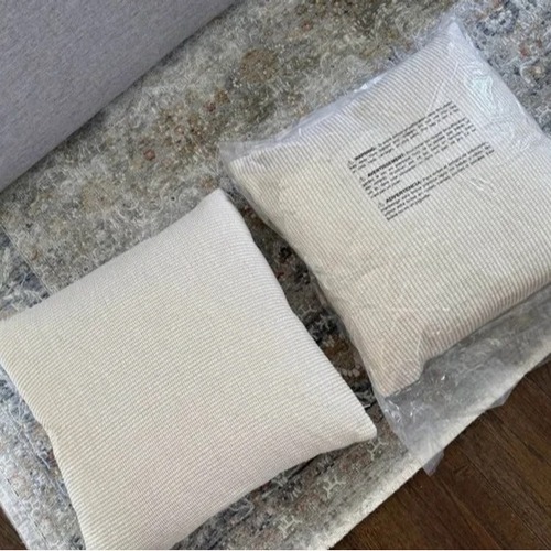 Used Crate & Barrel Organic Cotton Throw Pillows + Inserts for sale on AptDeco