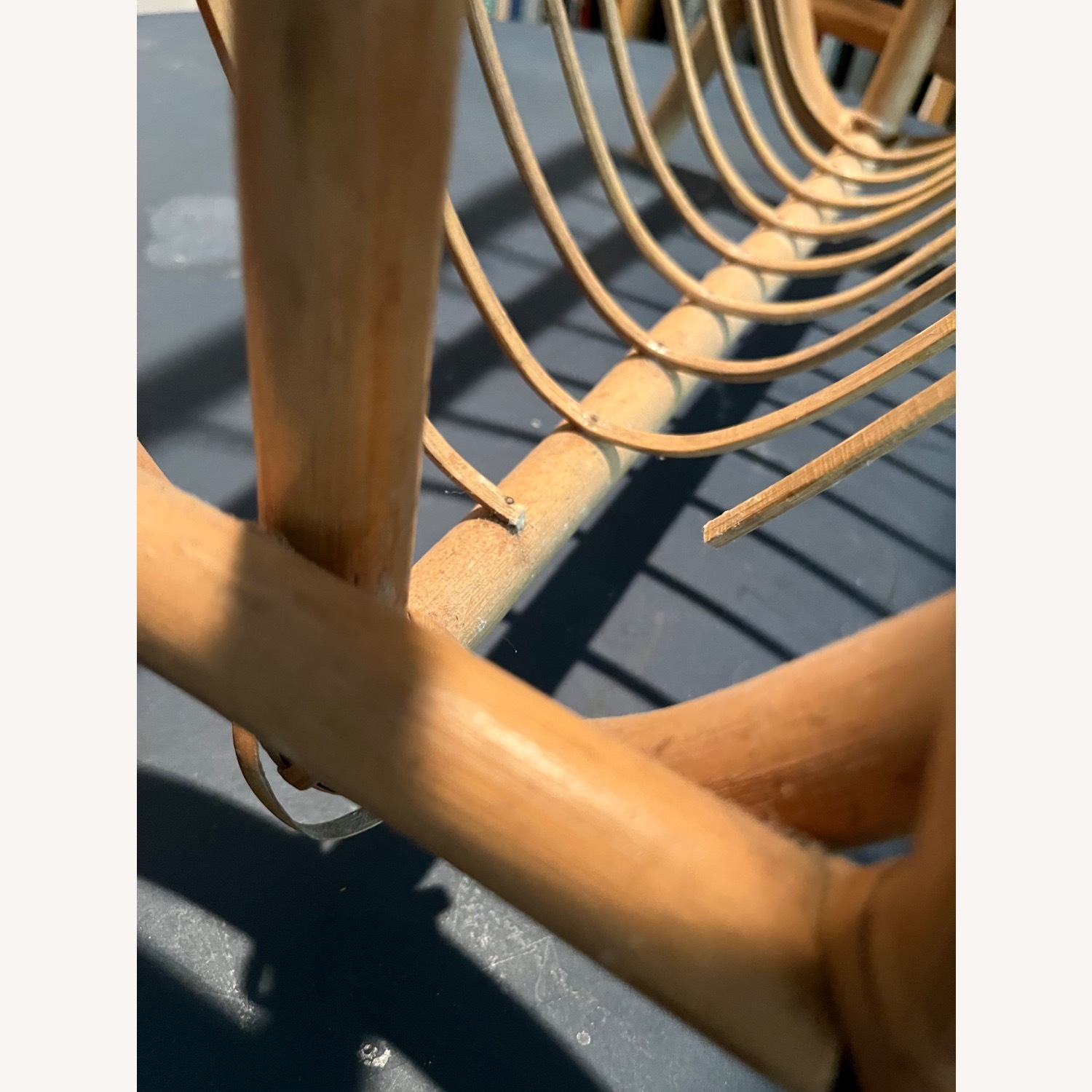 Mid Century Rattan / Bamboo Magazine Rack Basket - image-7
