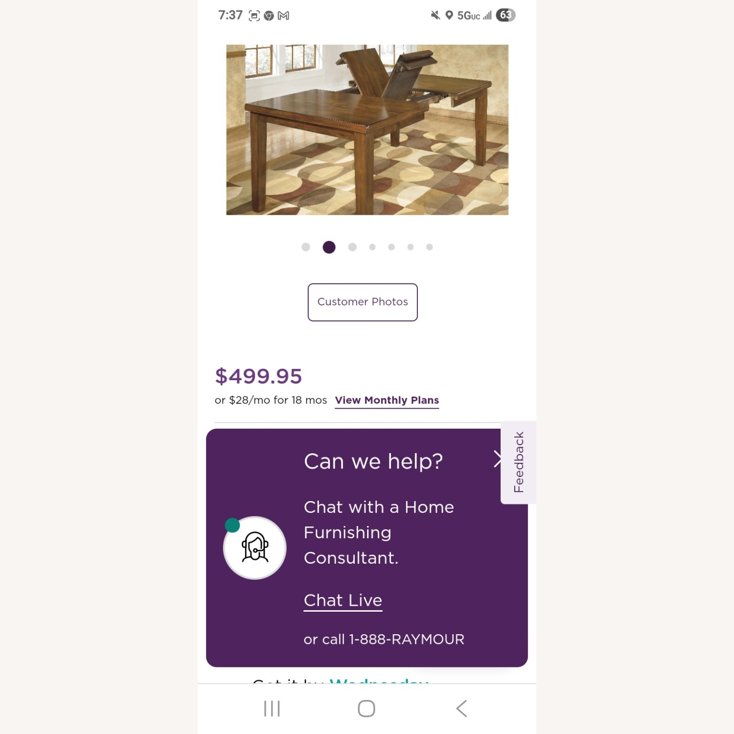 Raymour & Flanigan Light Brown Dining SetS - image-1