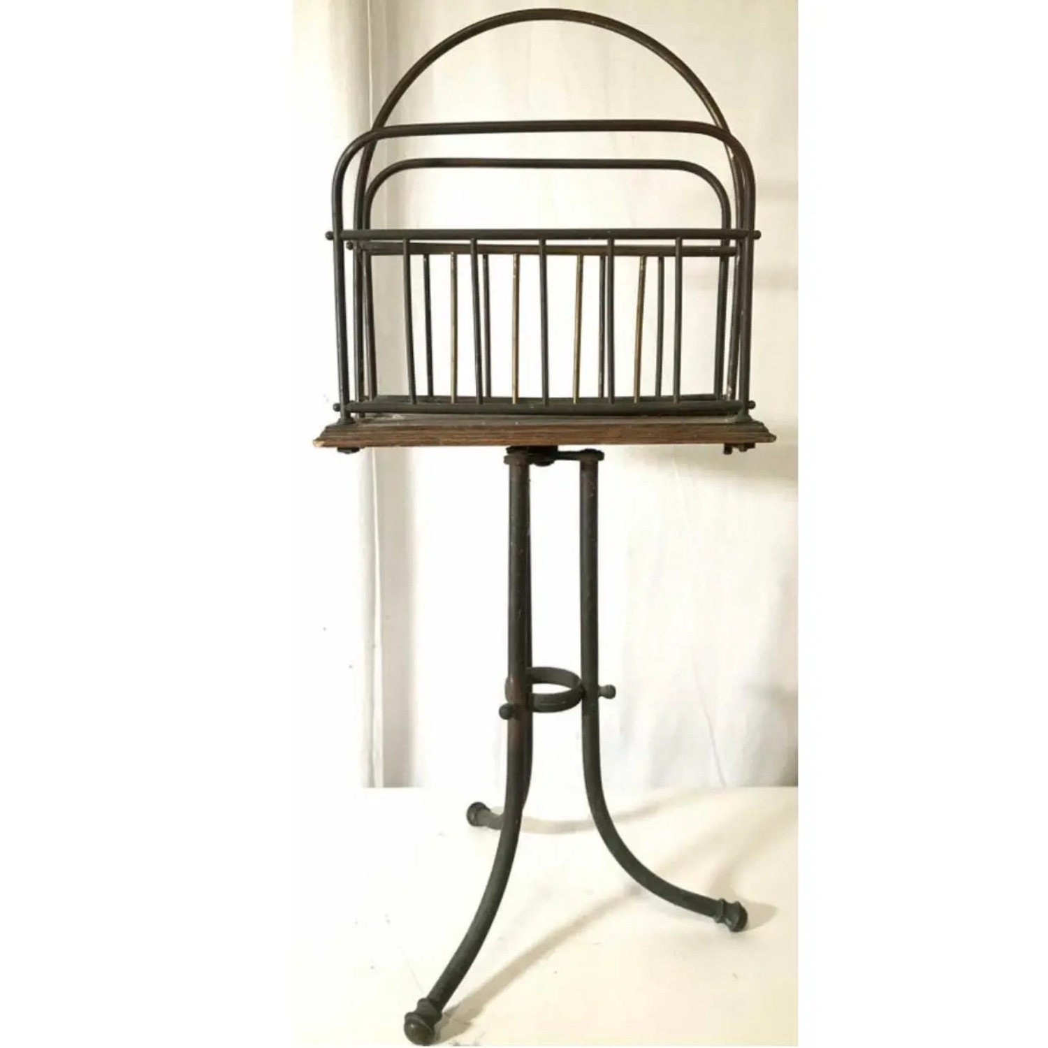 Antique Decorative Magazine Rack Arts & Crafts Era - image-6