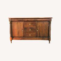 American Empire Flame Mahogany Sideboard 1860