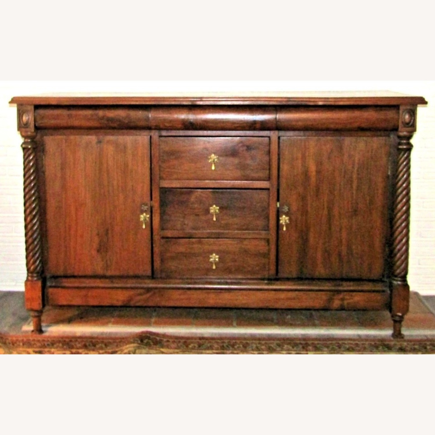 American Empire Flame Mahogany Sideboard 1860 - image-2