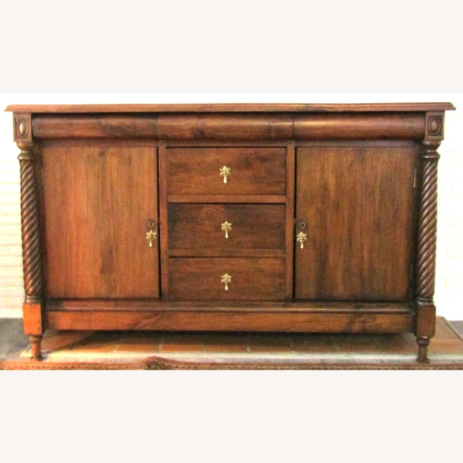American Empire Flame Mahogany Sideboard 1860 - image-1