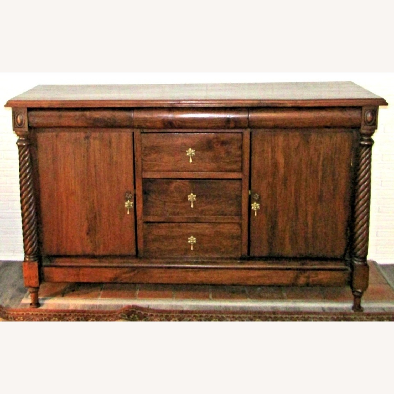 American Empire Flame Mahogany Sideboard 1860 - image-3