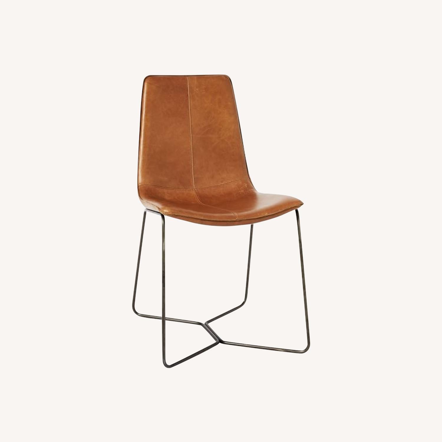 West Elm Slope Dark Brown Accent Chair - image-0