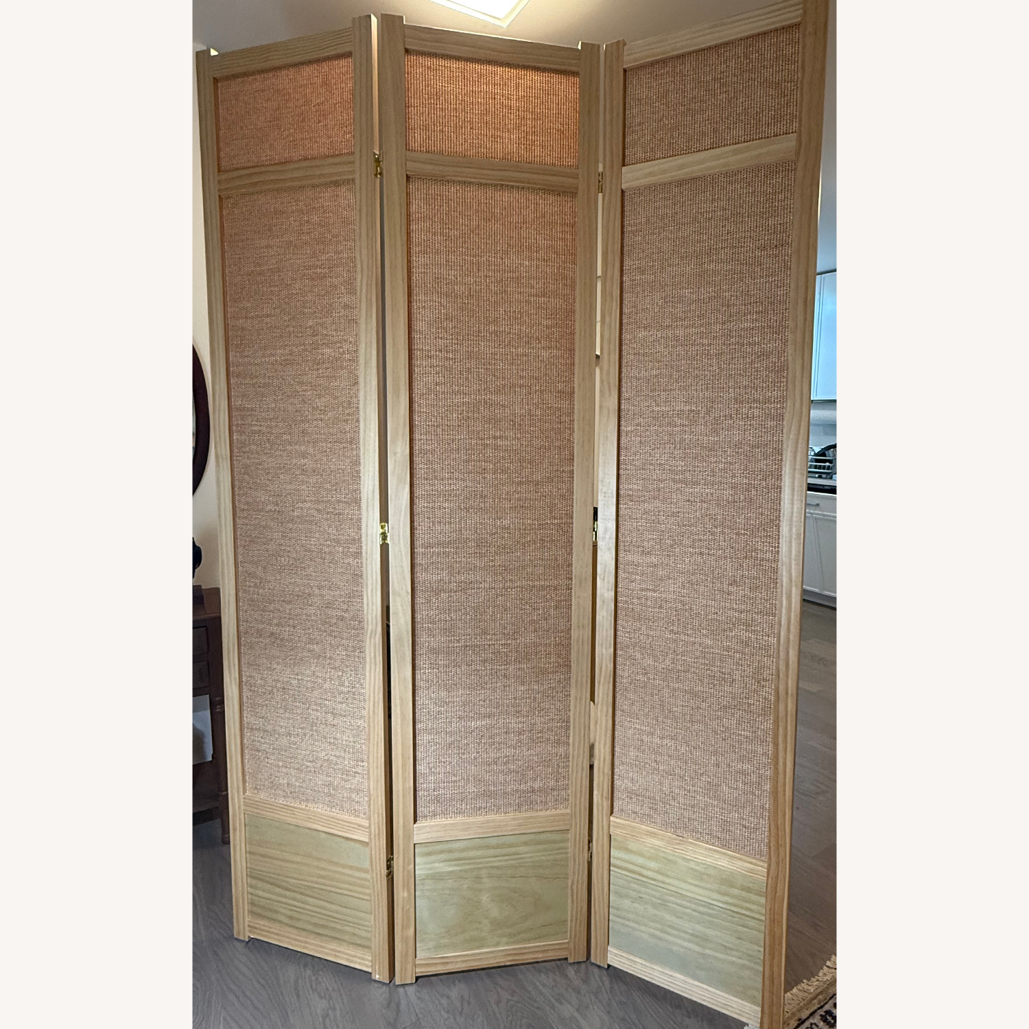 Wayfair Clarke Natural Wood 3-Panel Room Divider - image-3