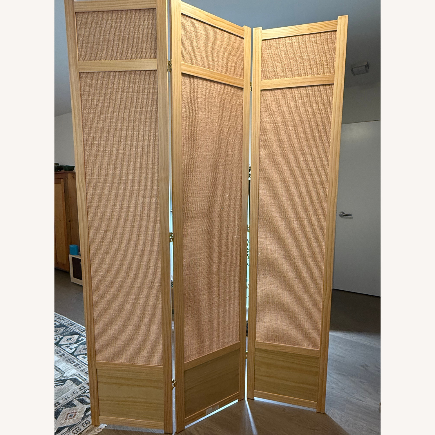 Wayfair Clarke Natural Wood 3-Panel Room Divider - image-4