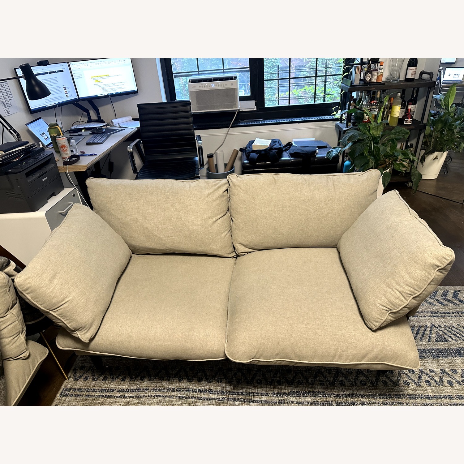 Floyd Light Gray Fabric 2 Seater Sofa 1.0 - image-2