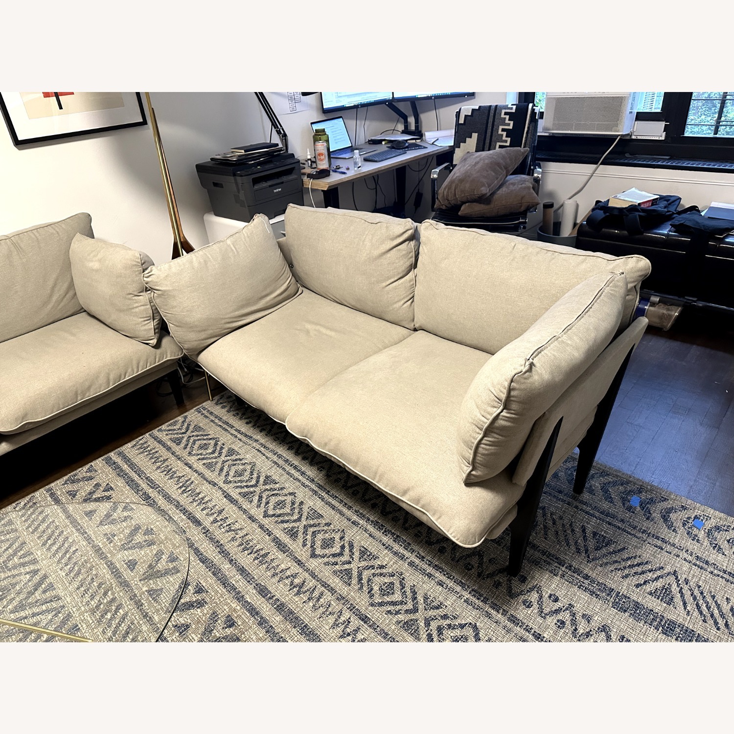 Floyd Light Gray Fabric 2 Seater Sofa 1.0 - image-3