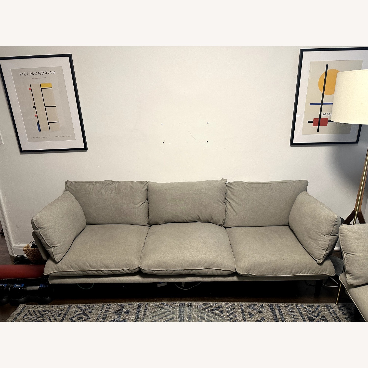 Floyd Sofa 1.0 Light Gray Fabric 3+ Seater Sofa - image-1
