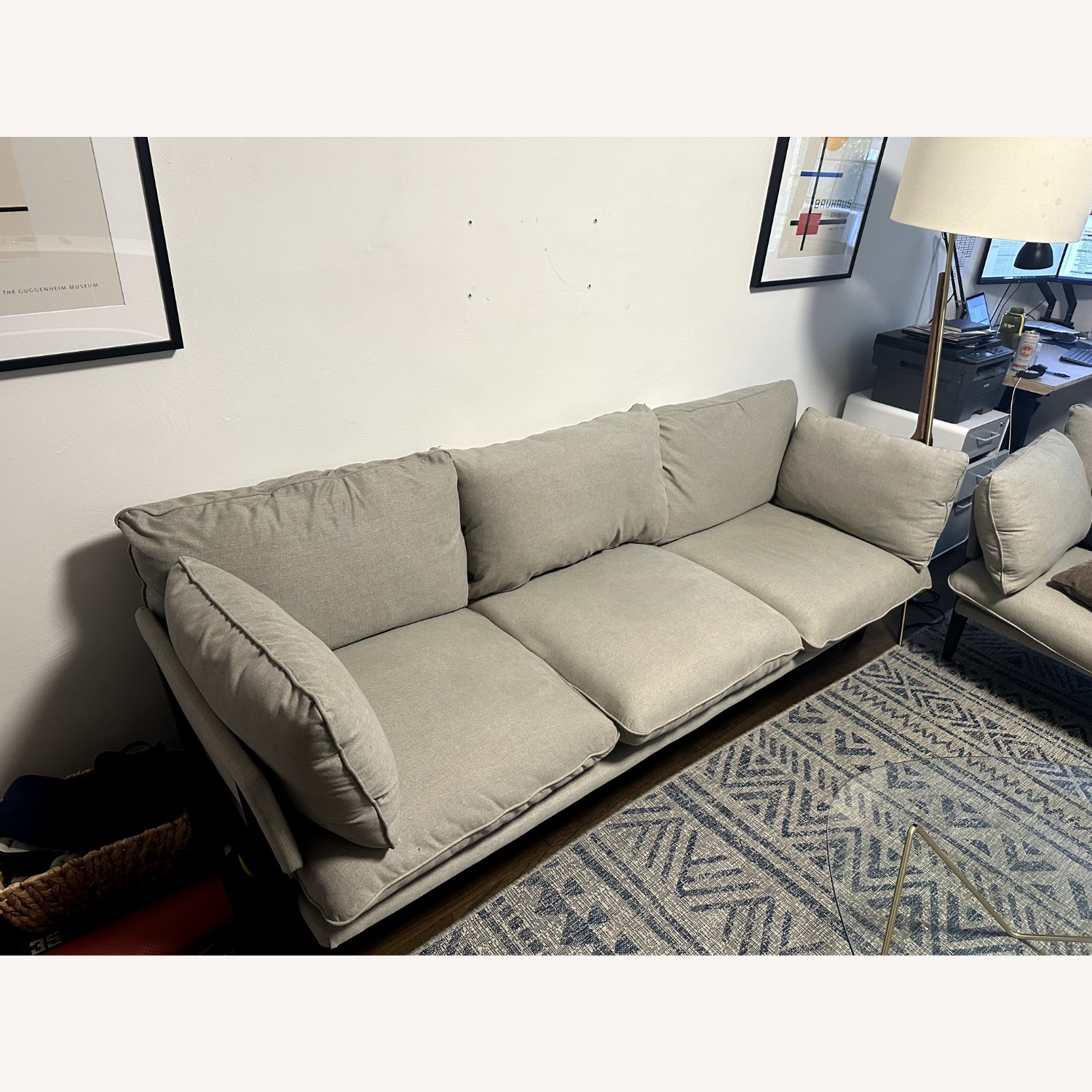 Floyd Sofa 1.0 Light Gray Fabric 3+ Seater Sofa - image-2