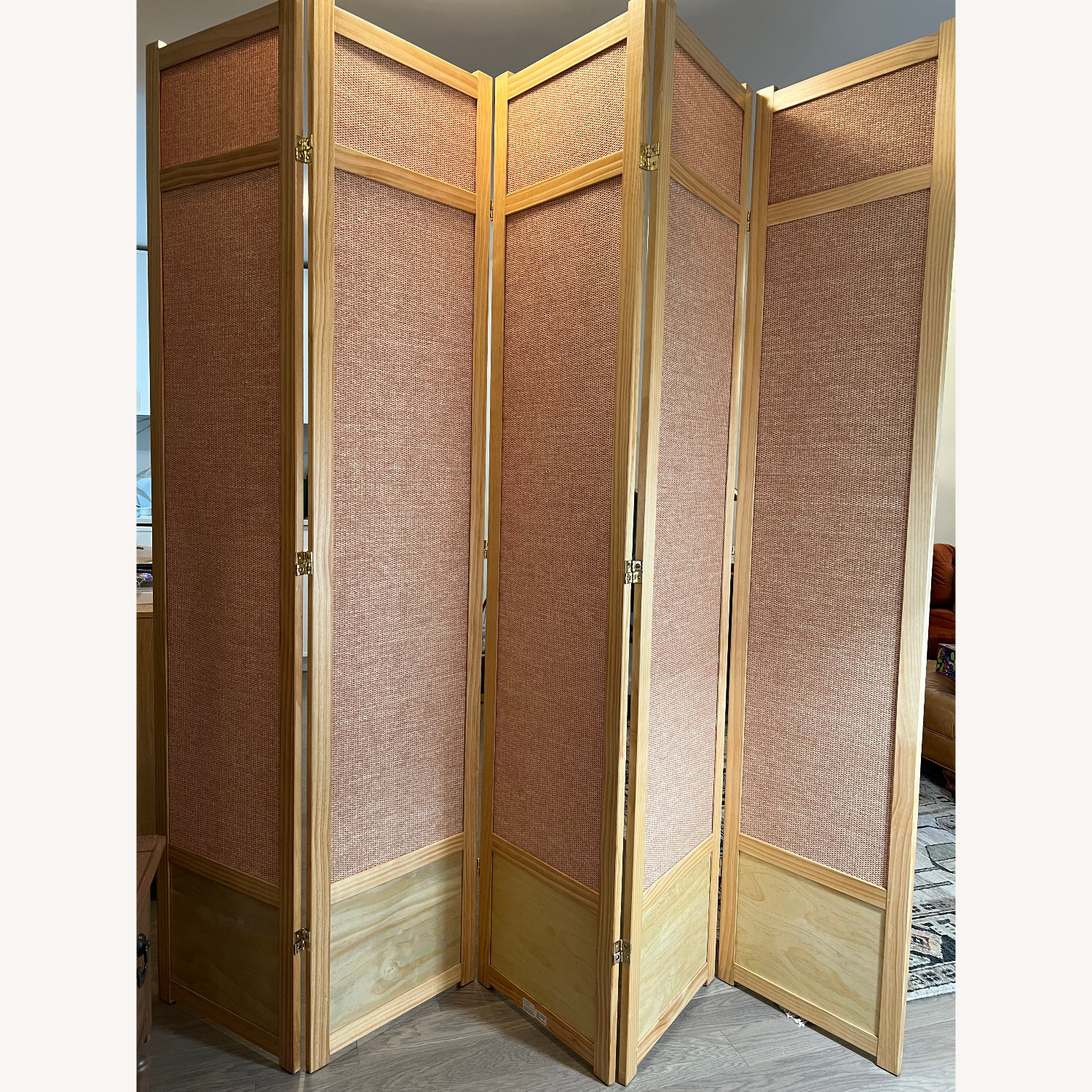 Wayfair Clarke Natural 5-Panel Wood Room Divider - image-4