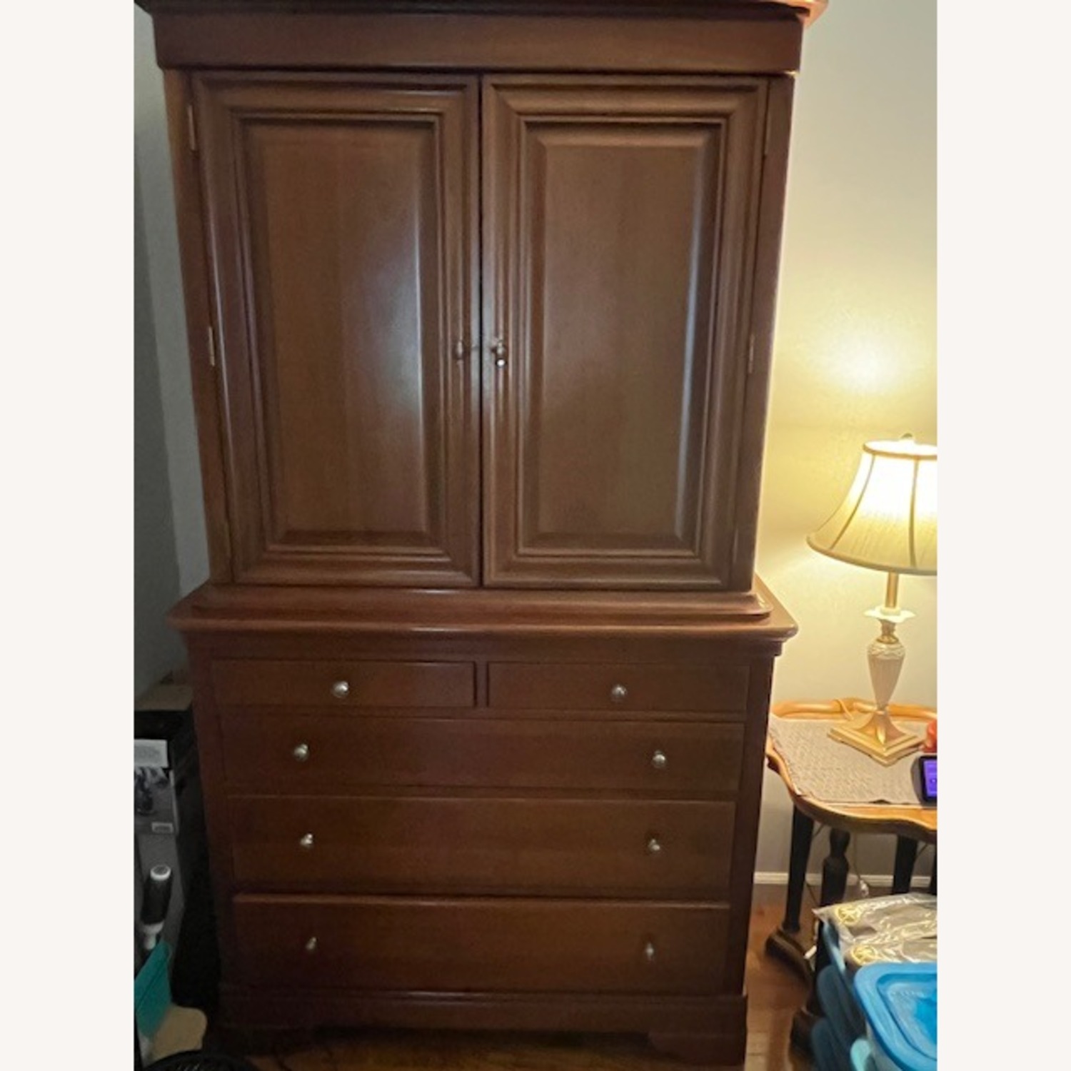 Stanley Furniture Dark Brown Armoire - image-2