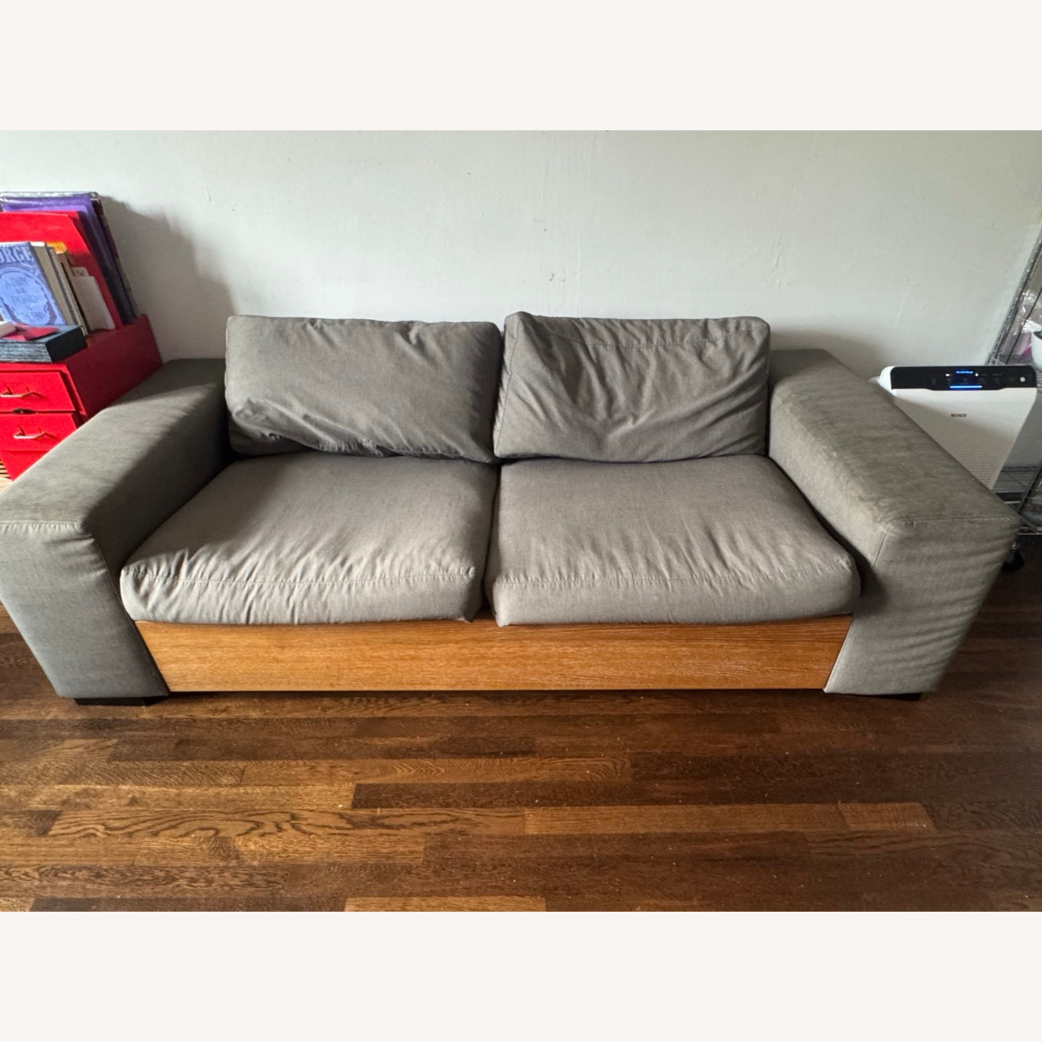 West Elm Light Gray Fabric 2 Seater Sofa - image-5