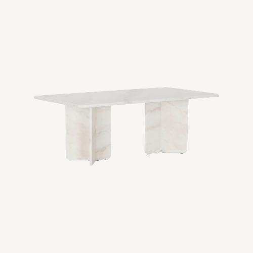 Used Como Marble Rectangle Dining Table for sale on AptDeco