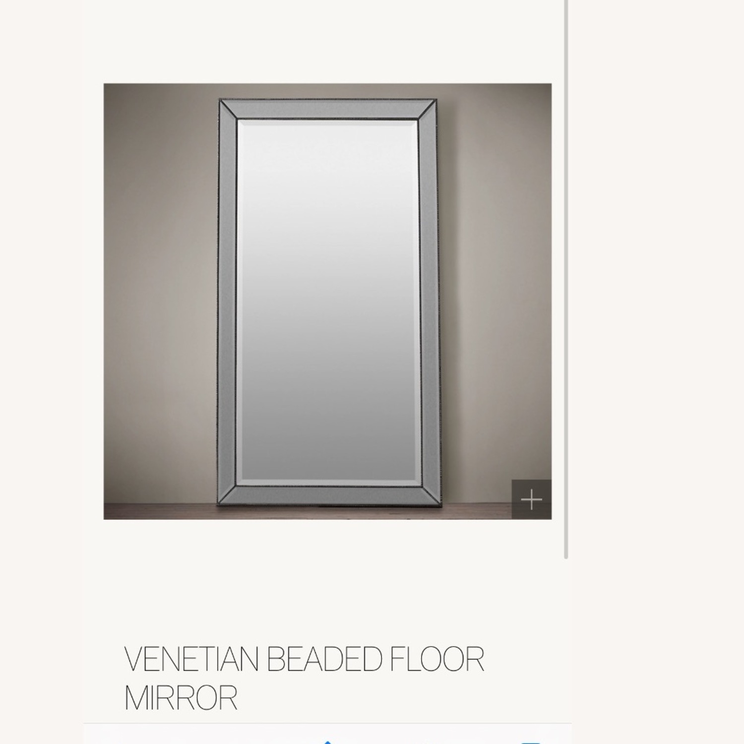 Z Gallerie Silver Floor Mirror - image-4