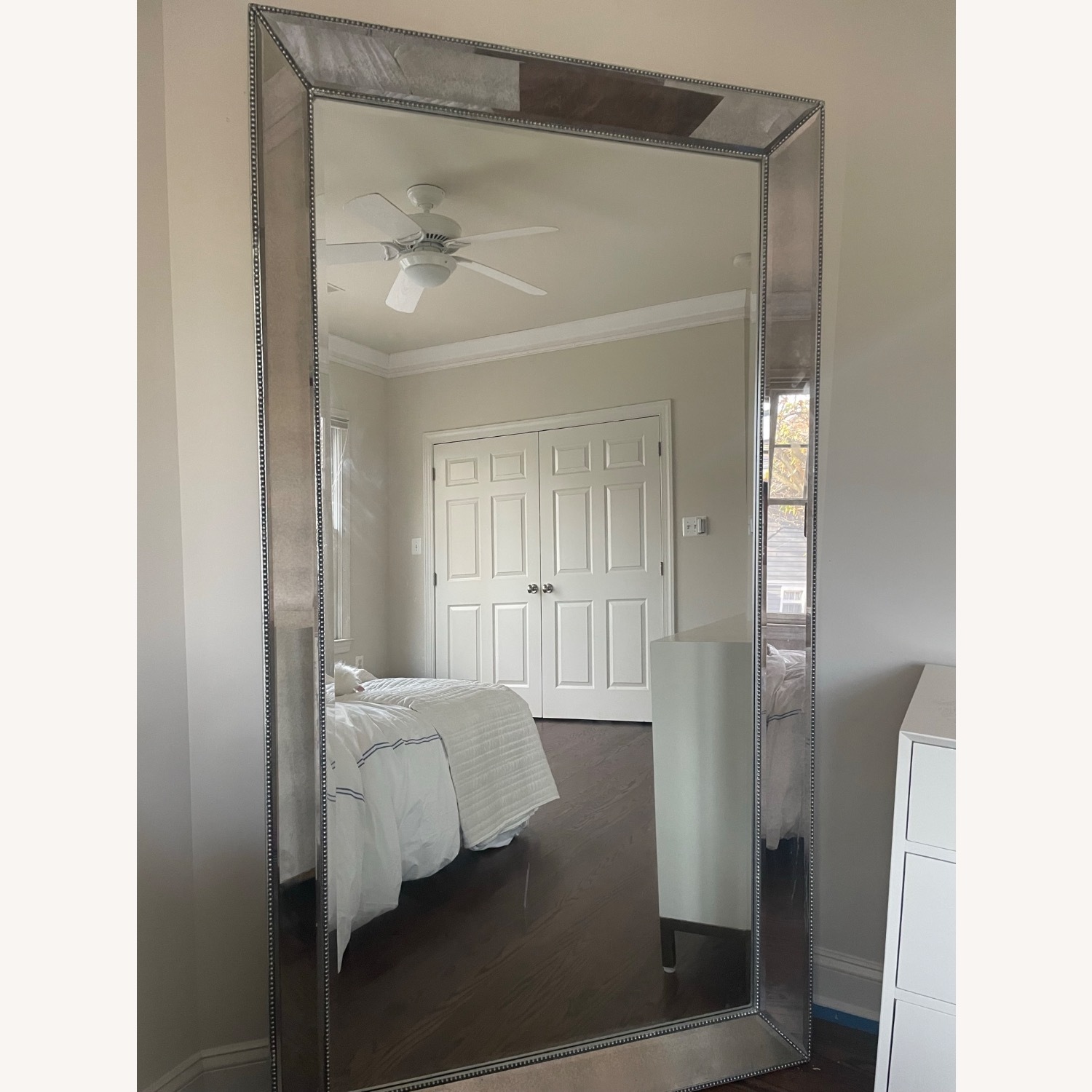 Z Gallerie Silver Floor Mirror - image-1