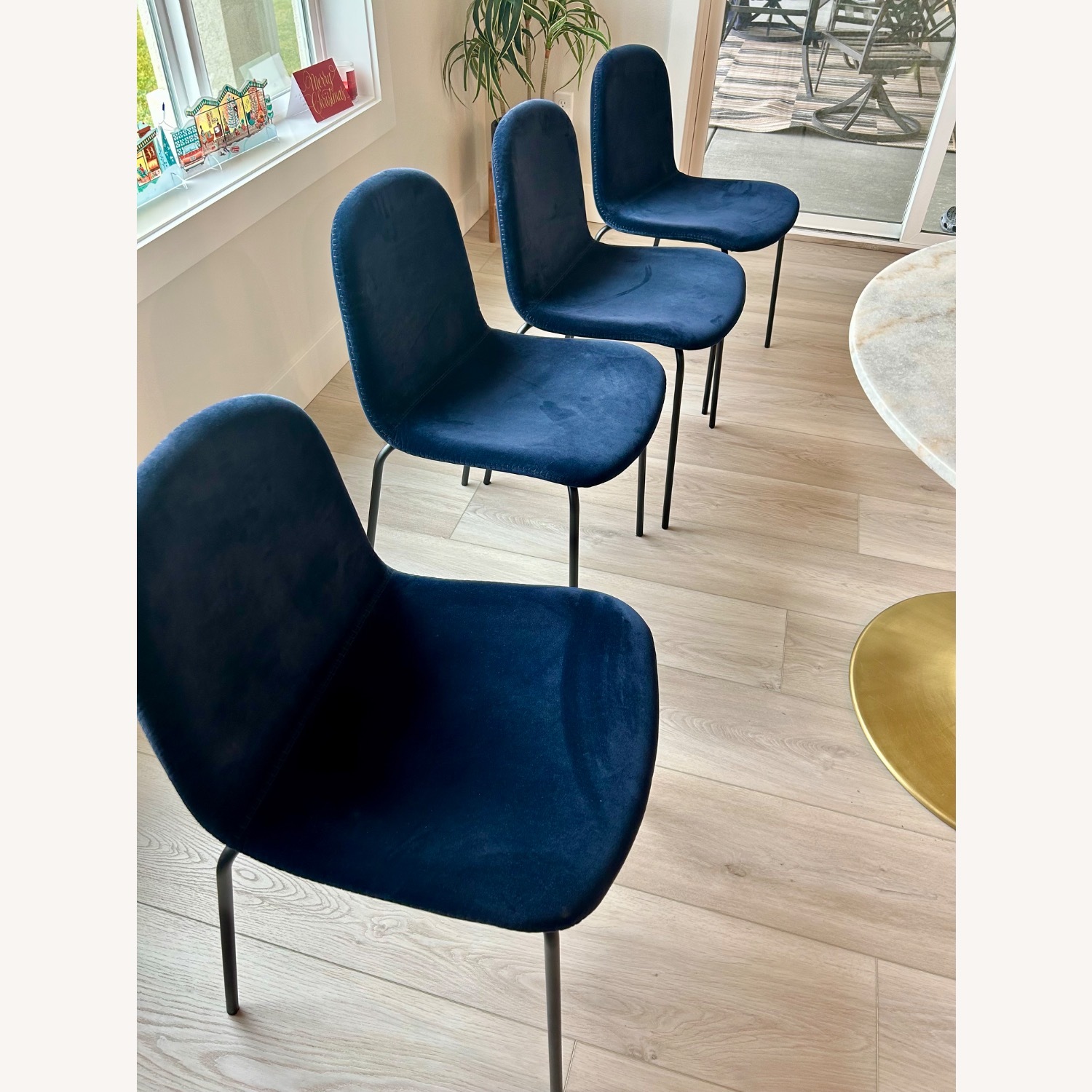 CB2 Primitivo Velvet Dining Chairs - image-1