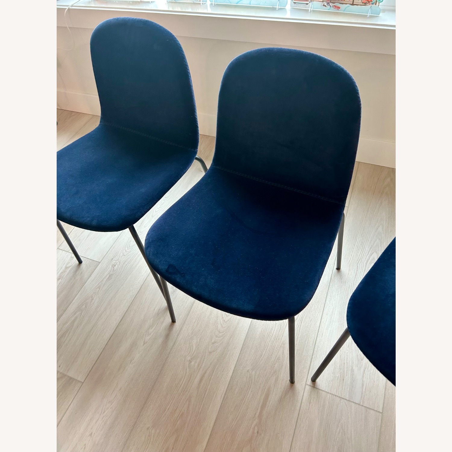 CB2 Primitivo Velvet Dining Chairs - image-5